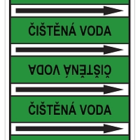 Značení potrubí, čištěná voda